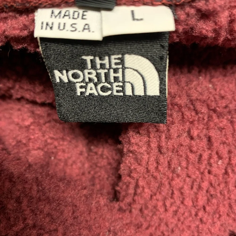 RARE Vintage The North Face Rage Burgundy Black Anorak Fleece Jacket Size XL USA - Picture 2 of 8